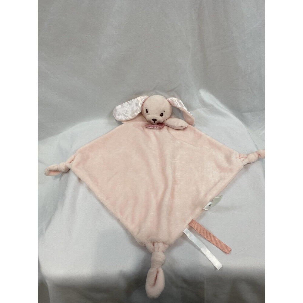 Cuddle Bright Pink Bunny Rabbit Plush Lovey Security Blanket Simms/Mann